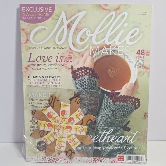 Mollie Makes Issue 10 Handmade UK Craft Magazine 2012 Sweet Home Ribbon - Picture 1 of 11